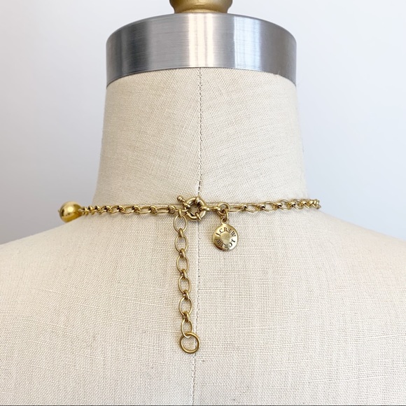 J Crew Gold Fireball Long Statement Necklace - Picture 4 of 5